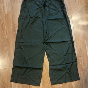 Sale Joe Fresh Women’s Khaki Ankle Pants Front/ Back Pockets, Zipper tie waist